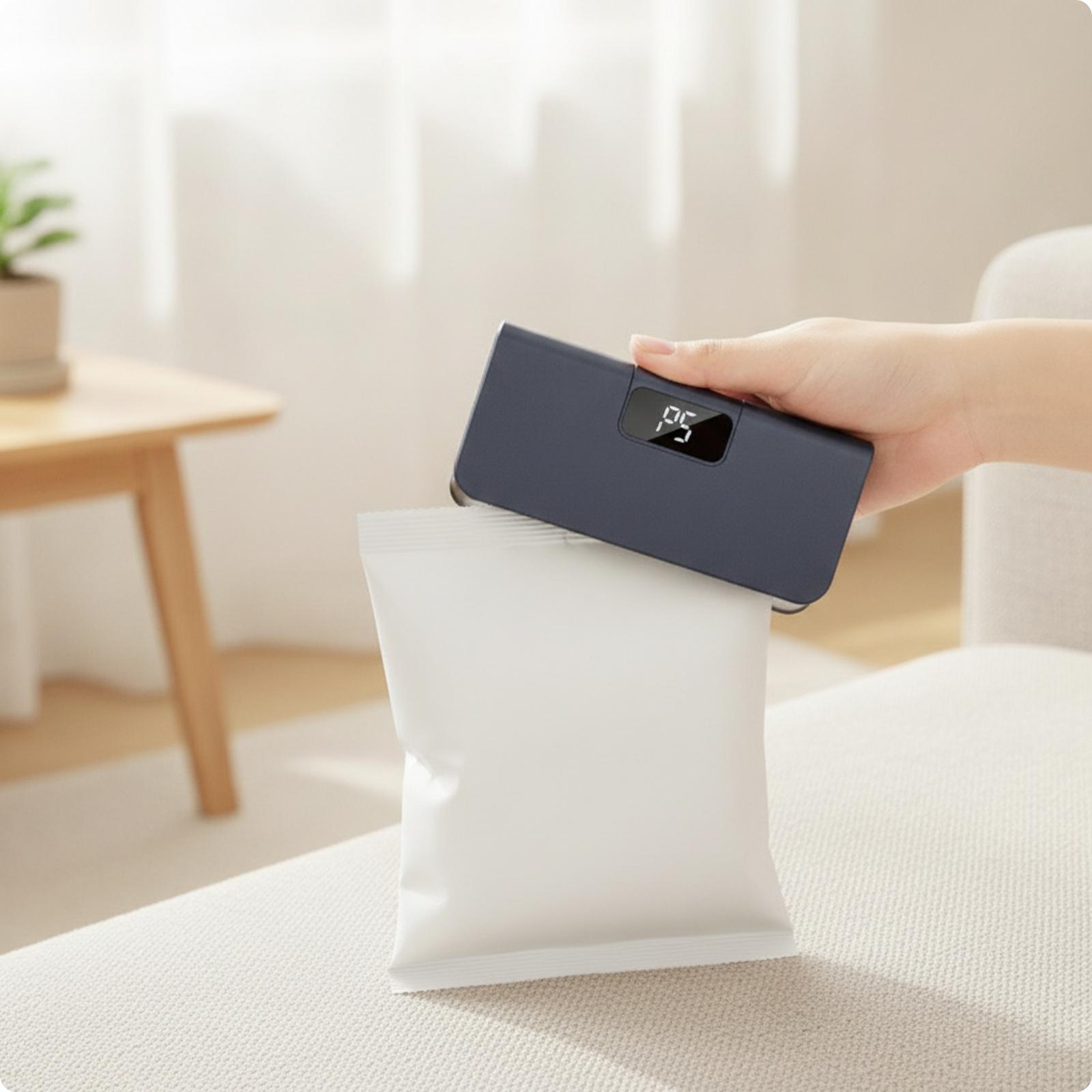 Food Storage Roll Bags - Bag Sealer with Digital Display |