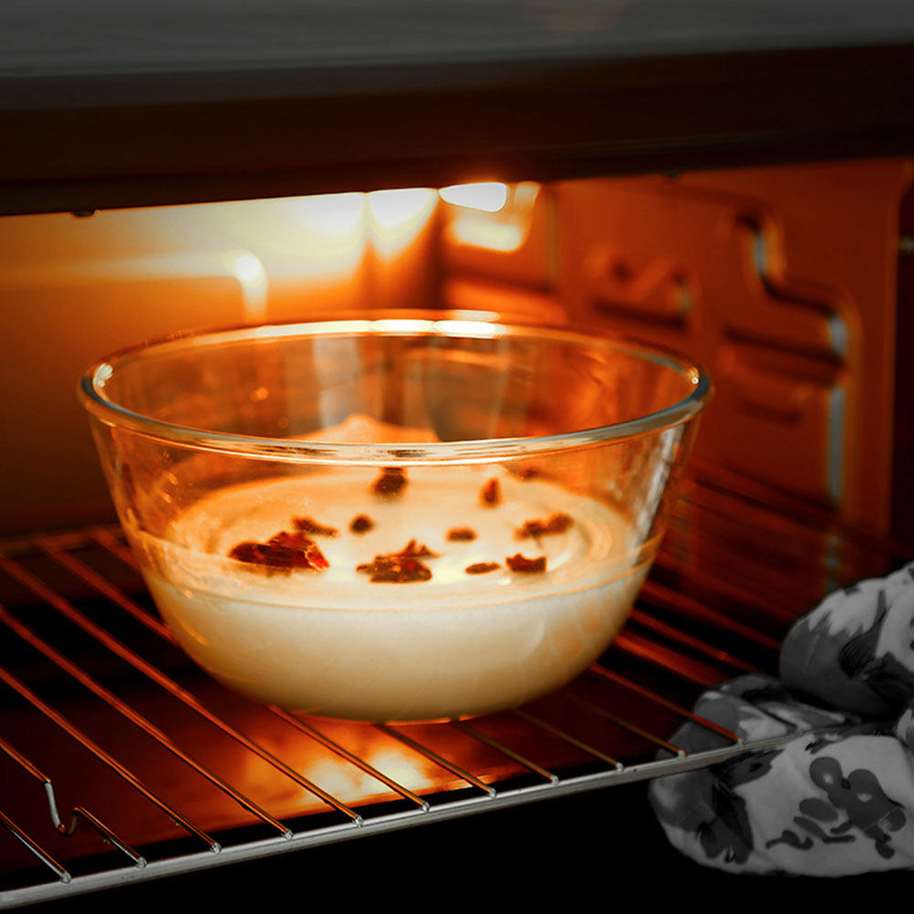 Food Storage Home - 1Pcs Premium Clear Glass Salad Bowl