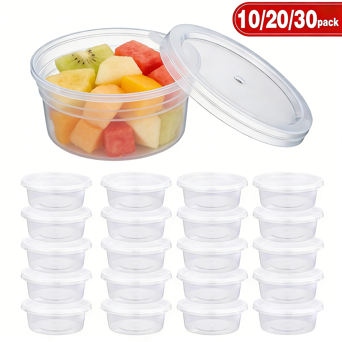 Food Storage Plastic Container - 10/20/30 Pack Small Slime Containers With