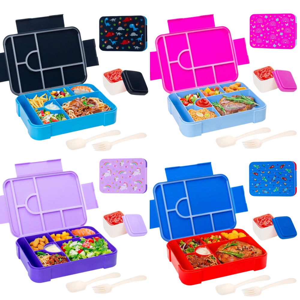 Food Storage Dividers - Adorable Pattern Kids Lunch Box Portable