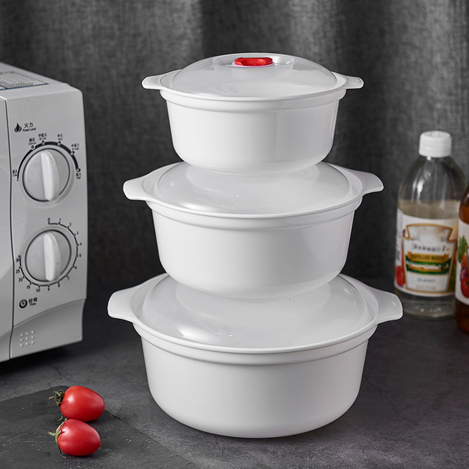 Food Storage Containers Plastic Box - Professional Lunch Box Round Food Storage