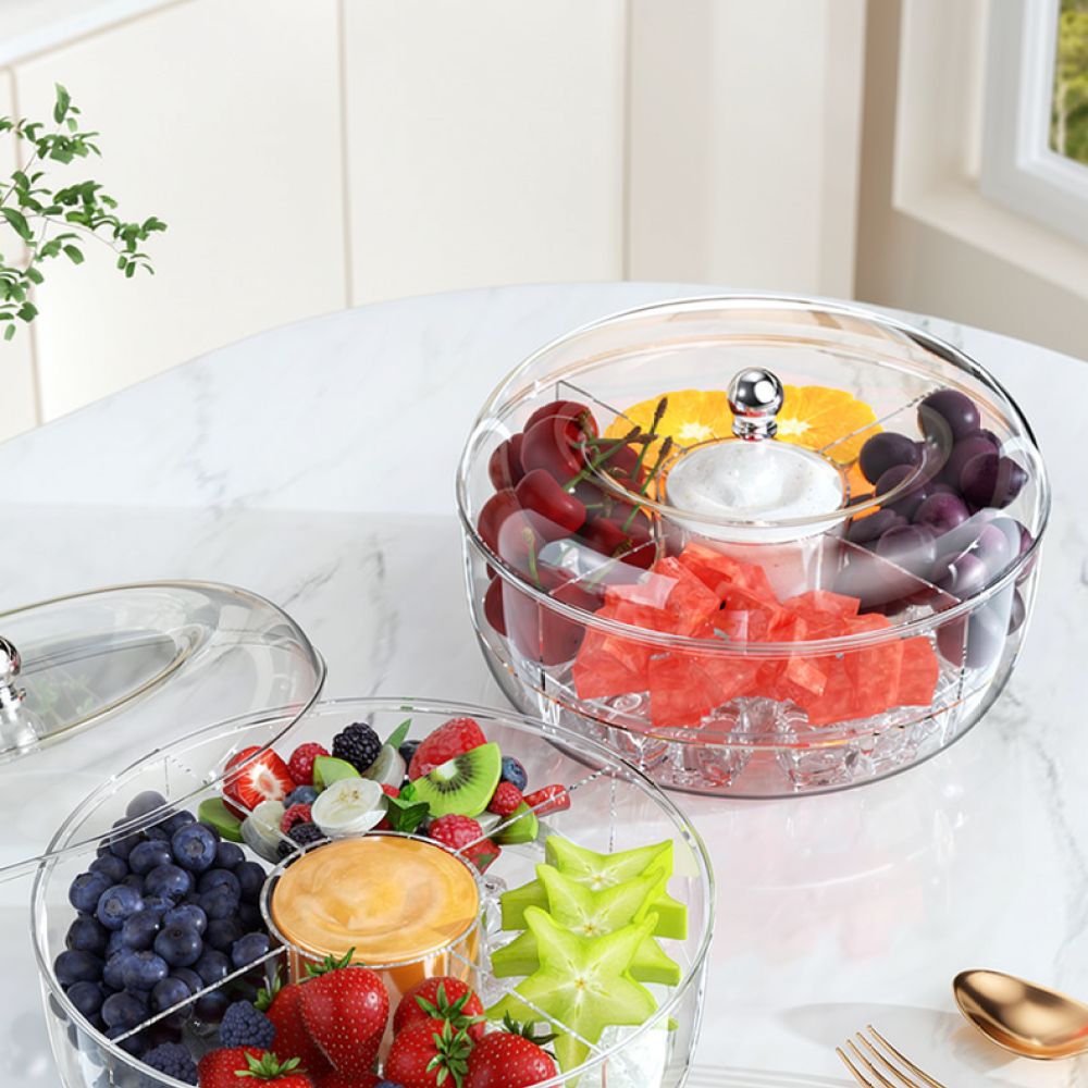 Food Storage Dividers - Rotating Food Storage Organizer For Fridge