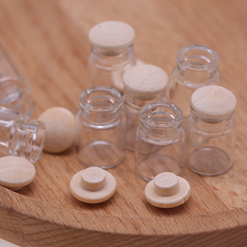 Food Storage Jar Glass - 4Pcs 1:12 Dollhouse Miniature Glass Jars