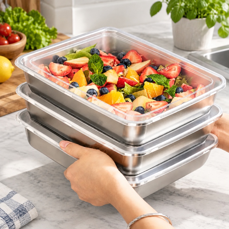 Food Storage For Room - 3-Piece Stainless Steel Food Storage Containers