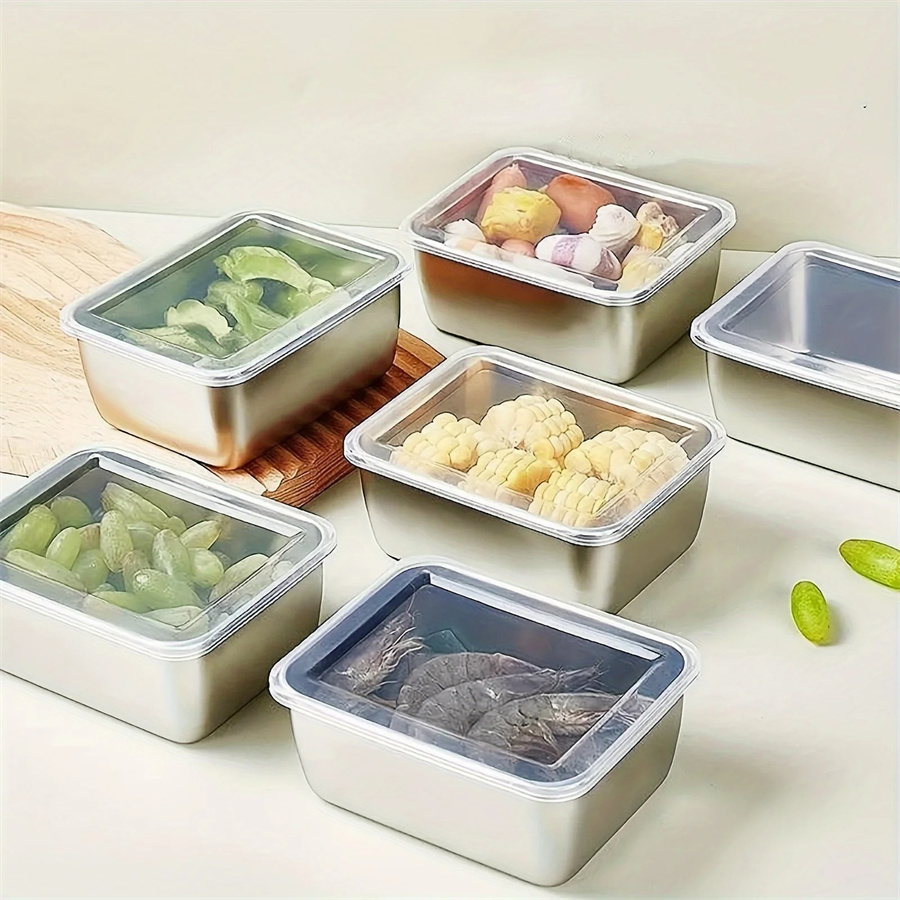 Food Storage System - 1/3/5pcs Stainless Steel Food Storage Box
