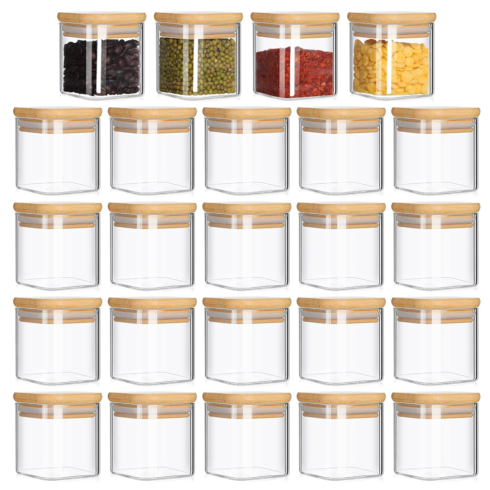 4oz 6Packs Glass Jars Set with - огляд і ціна Food Storage Glass Container Set