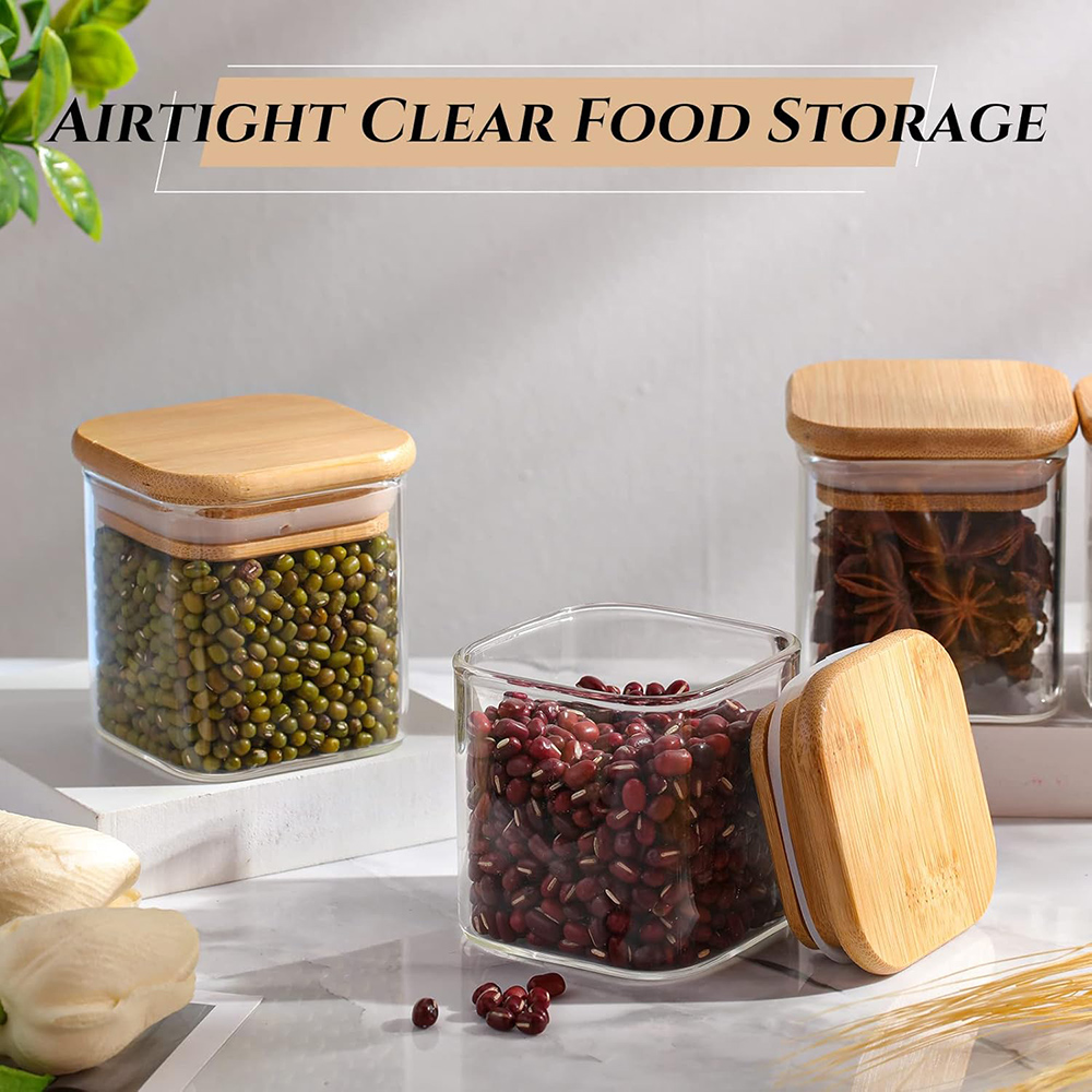 4oz 6Packs Glass Jars Set with - огляд і ціна Food Storage Glass Container Set