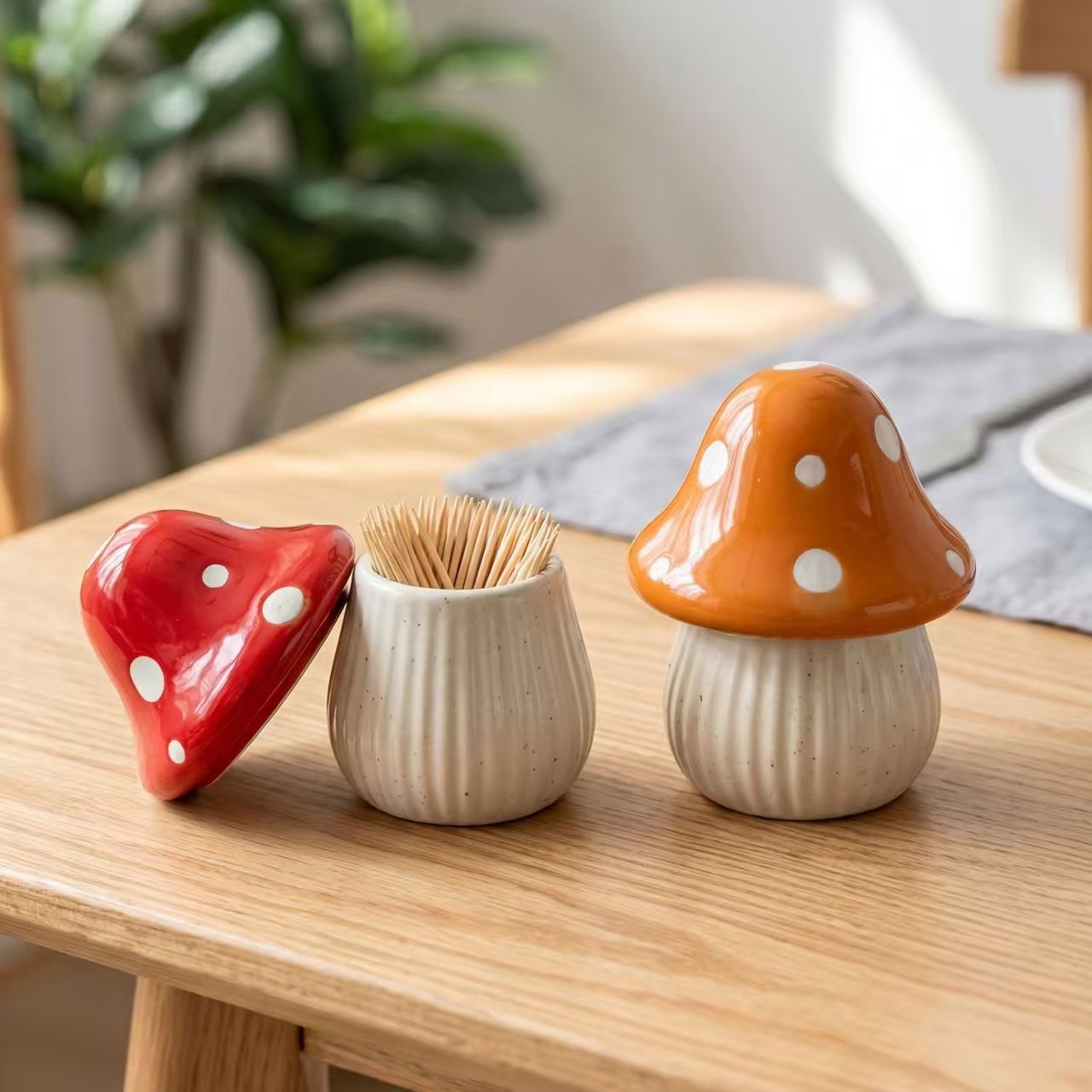 Cartoon Mushroom Ceramic Stora - огляд і ціна Food Storage For Room