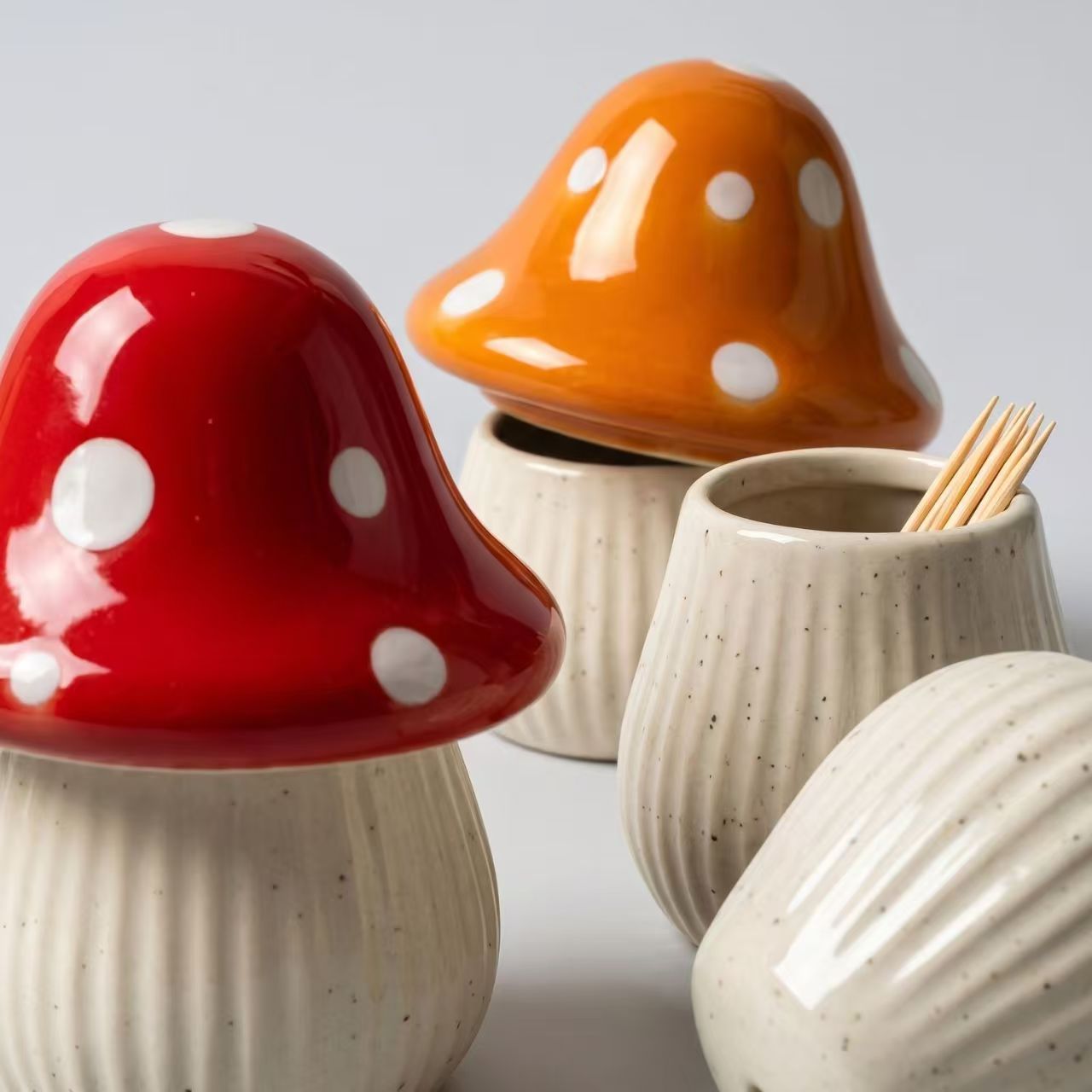 Cartoon Mushroom Ceramic Stora - огляд і ціна Food Storage For Room