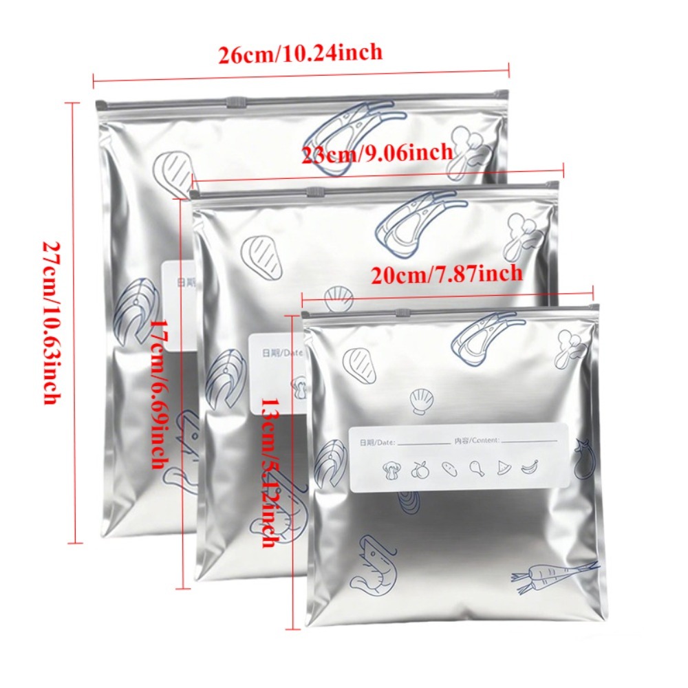 66Pcs Aluminum Foil Food Stora - огляд і ціна Food Storage Zipper Bags