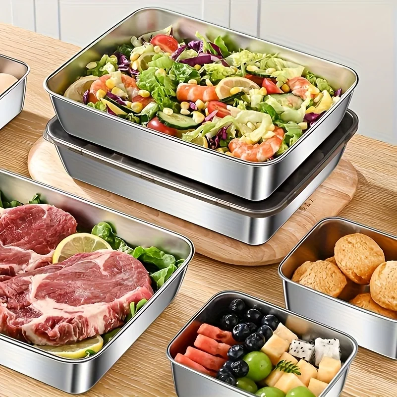 5pcs Stainless Steel Food Stor - огляд і ціна Food Storage Home