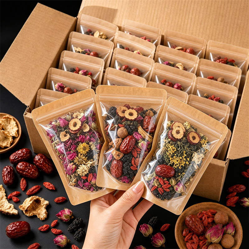 100Pcs Clear Kraft Paper Packa - огляд і ціна Food Storage Zipper Bags