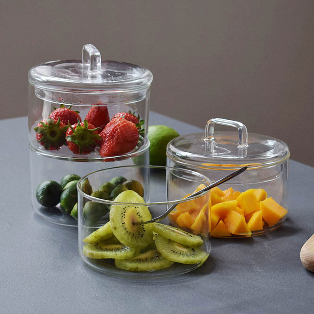 1Set Clear Glass Storage Bowl  - огляд і ціна Food Storage Jar Glass