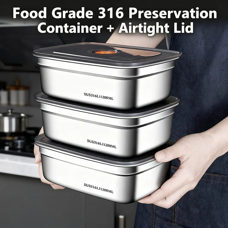 Large Capacity Stainless Steel - огляд і ціна Food Storage Safety