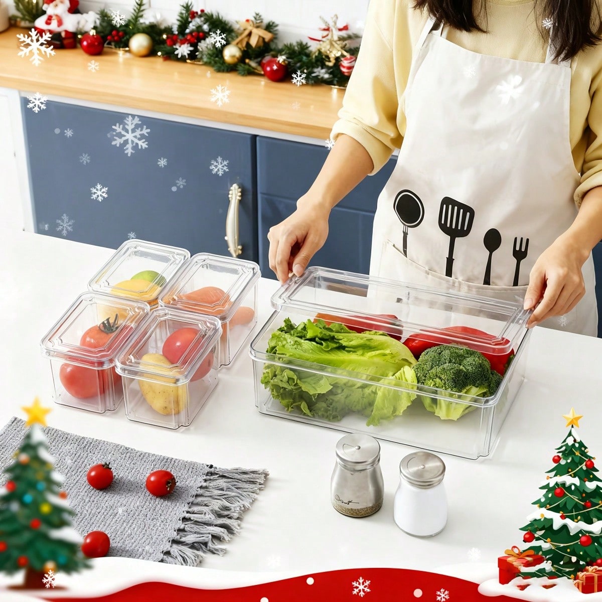 7/14 Pack Stackable Fridge Org - огляд і ціна Food Storage Cabinet For Kitchen
