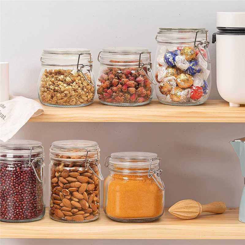A96K-Glass Jars 17 Oz Small Ai - огляд і ціна Food Storage Glass Container Set