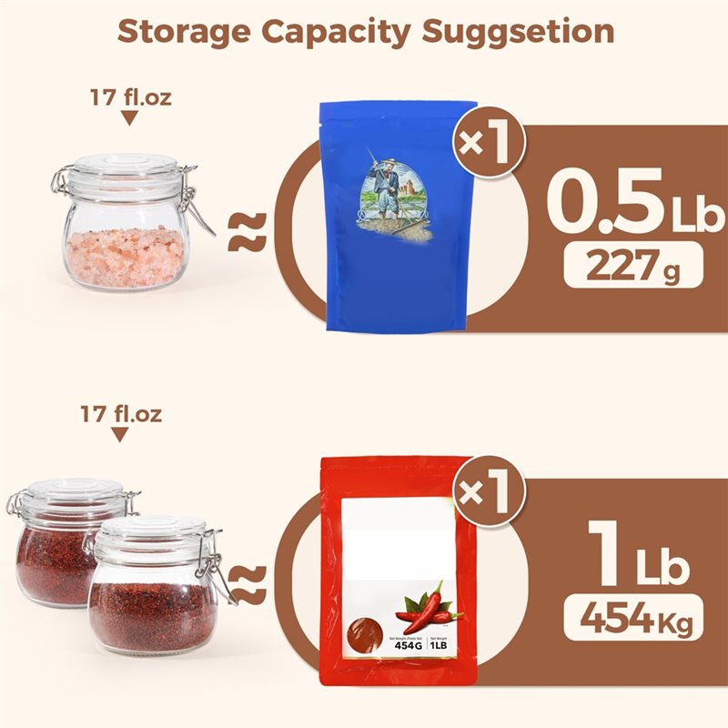A96K-Glass Jars 17 Oz Small Ai - огляд і ціна Food Storage Glass Container Set