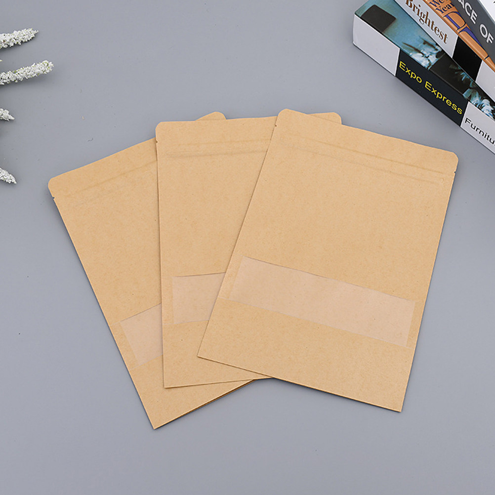50Pcs Eco Friendly Kraft Paper - огляд і ціна Food Storage Zipper Bags
