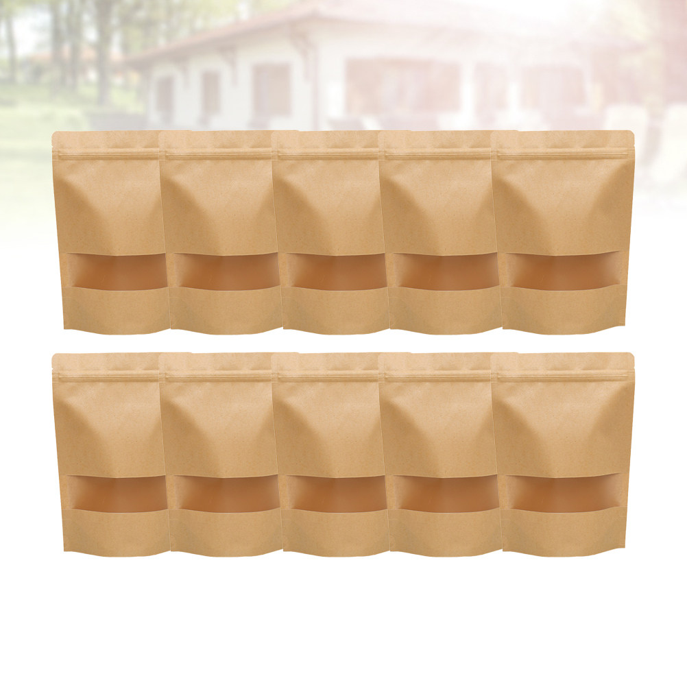 50Pcs Eco Friendly Kraft Paper - огляд і ціна Food Storage Zipper Bags