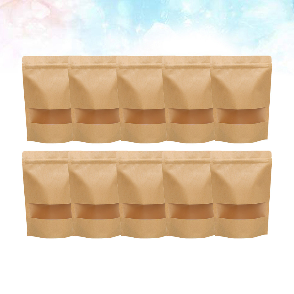 50Pcs Eco Friendly Kraft Paper - огляд і ціна Food Storage Zipper Bags