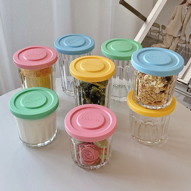 Color Cover Glass Sealed Tank  - огляд і ціна Food Storage Jar Glass