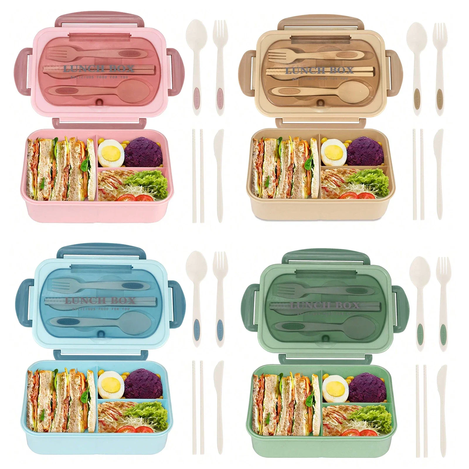 Adult Bento Box with 3 Compart - огляд і ціна Food Storage Safety