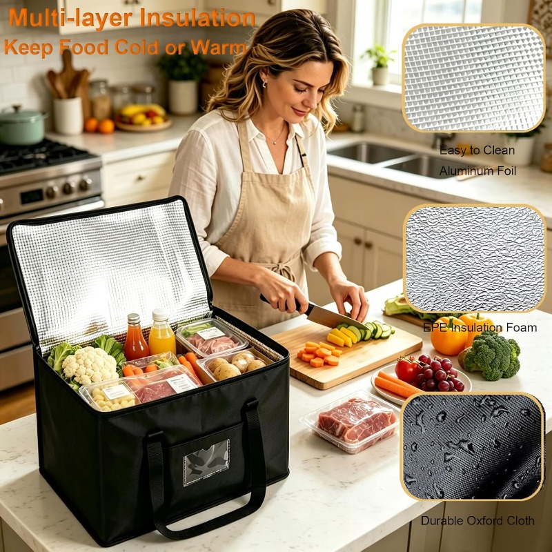 1pc Large Insulated Picnic Coo - огляд і ціна Food Storage Zipper Bags