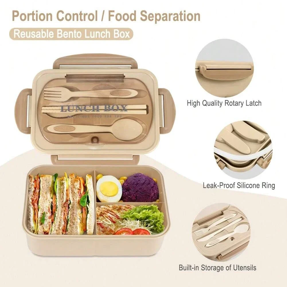 Adult Bento Box with 3 Compart - огляд і ціна Food Storage Safety