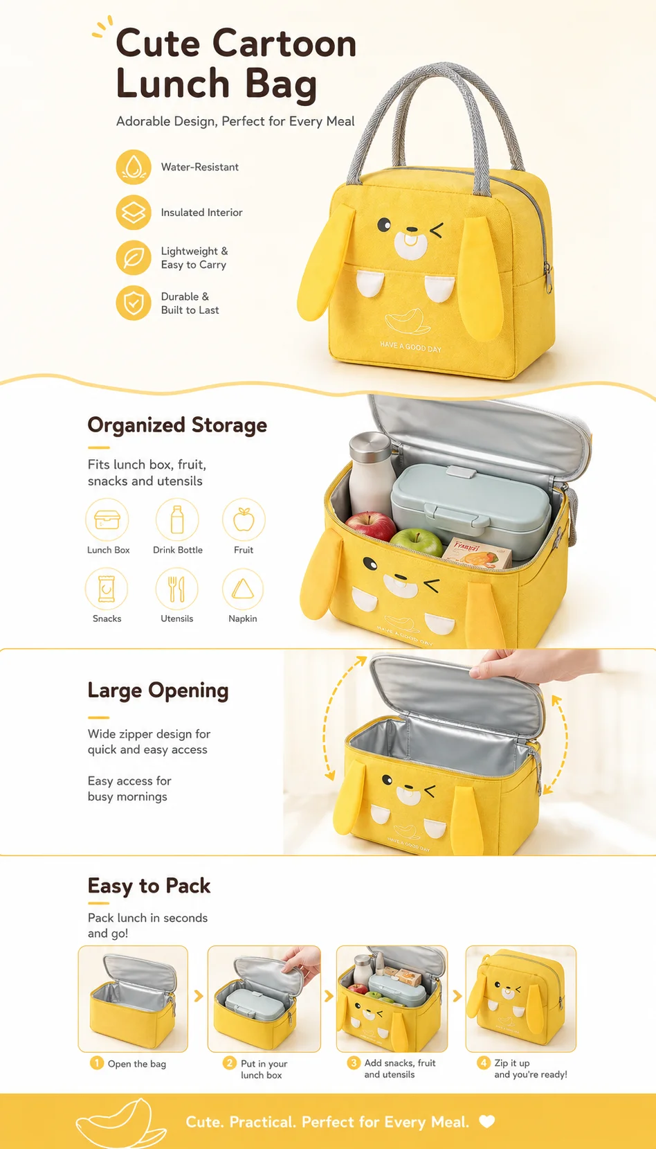 Portable Cartoon Thermal Coole - огляд і ціна Food Storage In Cooler