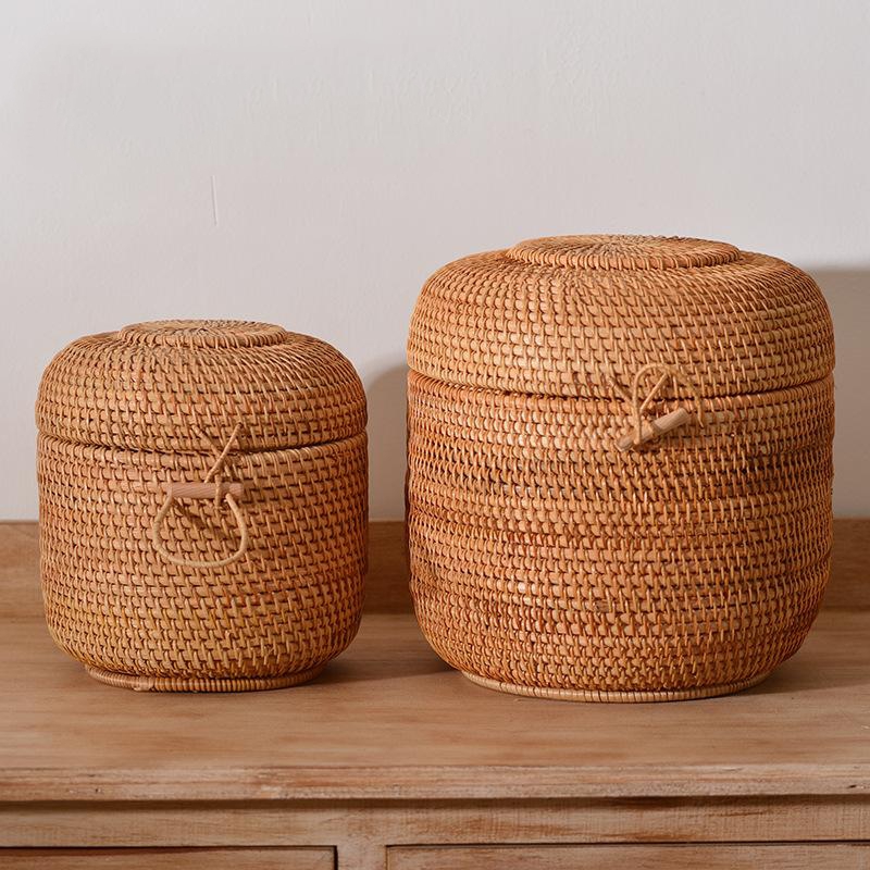 Handwoven Rattan Tea Storage B - огляд і ціна Food Storage Roll Bags