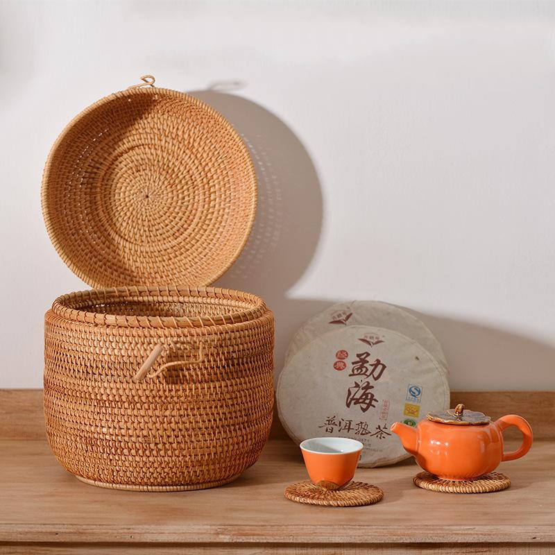 Handwoven Rattan Tea Storage B - огляд і ціна Food Storage Roll Bags