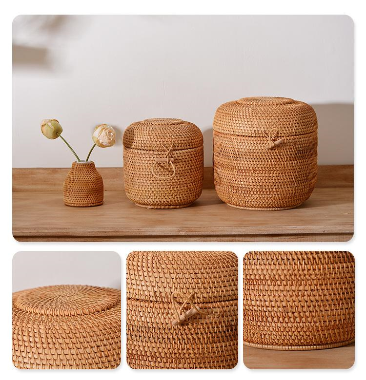 Handwoven Rattan Tea Storage B - огляд і ціна Food Storage Roll Bags