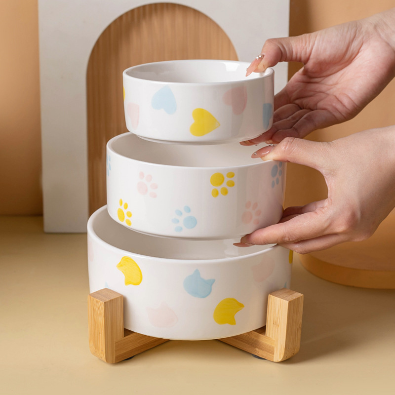 Ceramics Dog Bowl with Wood Ma - огляд і ціна Food Storage Safety