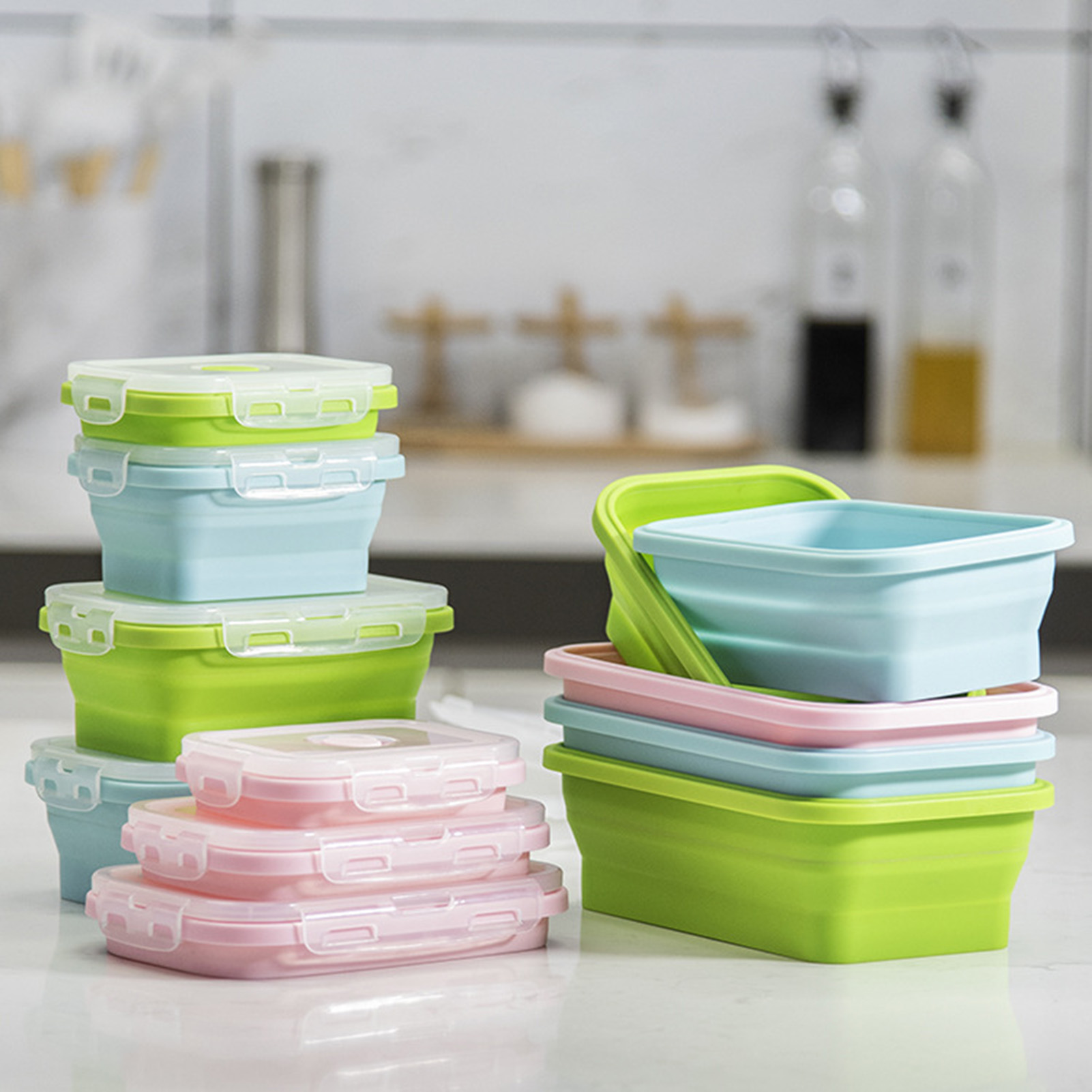 Silicone Lunch Box Food Grade  - огляд і ціна Food Storage Containers Plastic Box