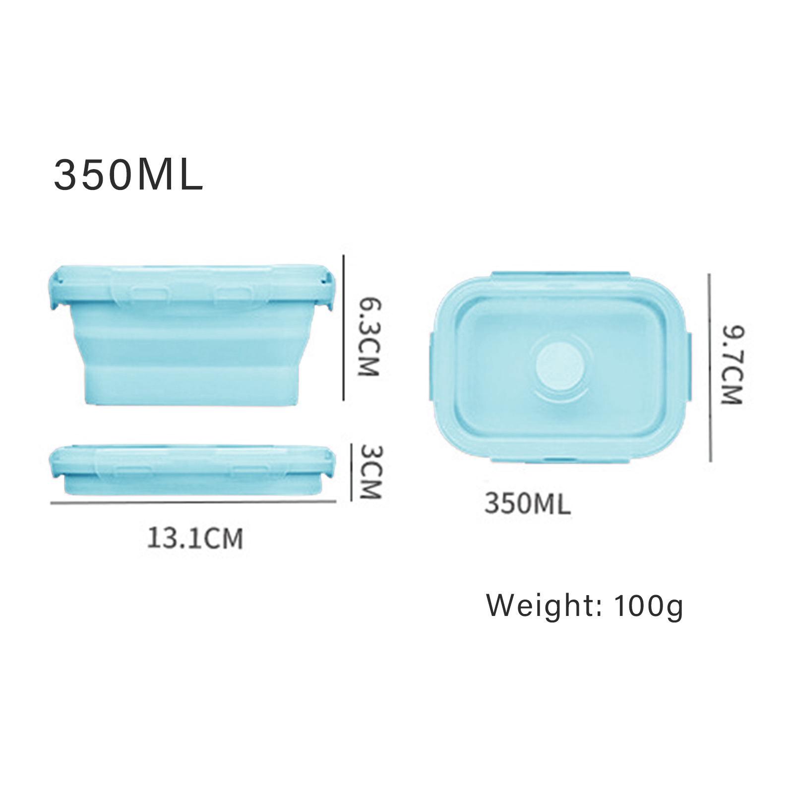 Silicone Lunch Box Food Grade  - огляд і ціна Food Storage Containers Plastic Box