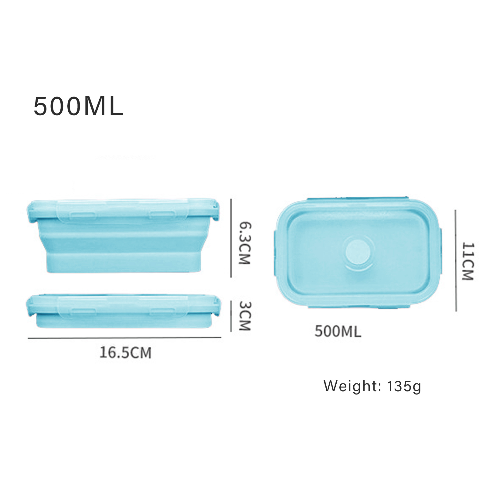 Silicone Lunch Box Food Grade  - огляд і ціна Food Storage Containers Plastic Box