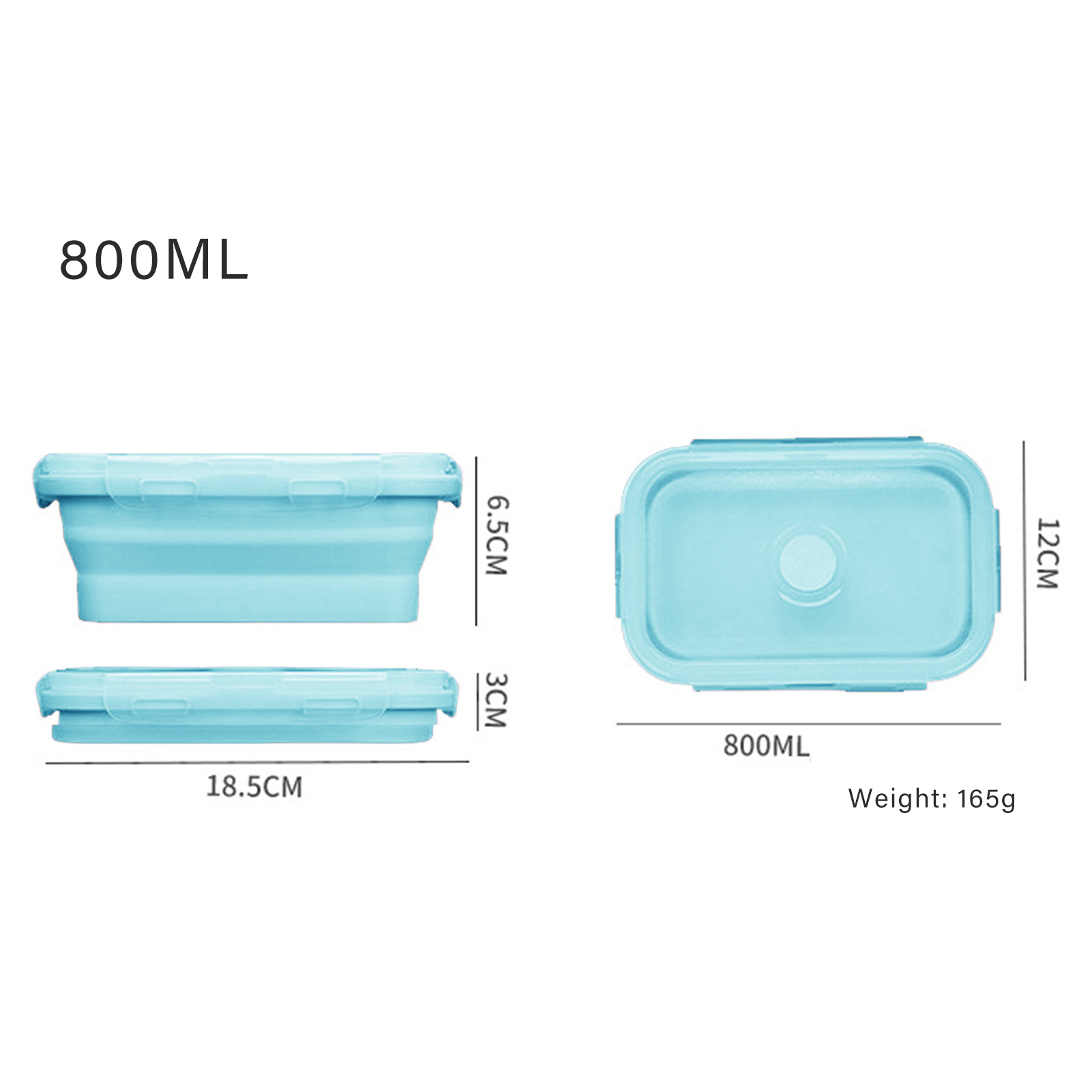 Silicone Lunch Box Food Grade  - огляд і ціна Food Storage Containers Plastic Box
