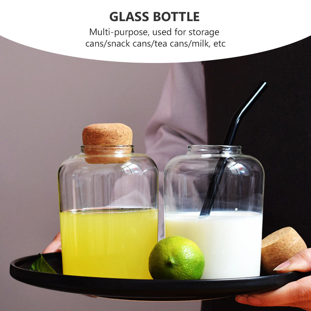 1Pcs Glass Storage Jar Cork Se - огляд і ціна Food Storage Glass Container Set