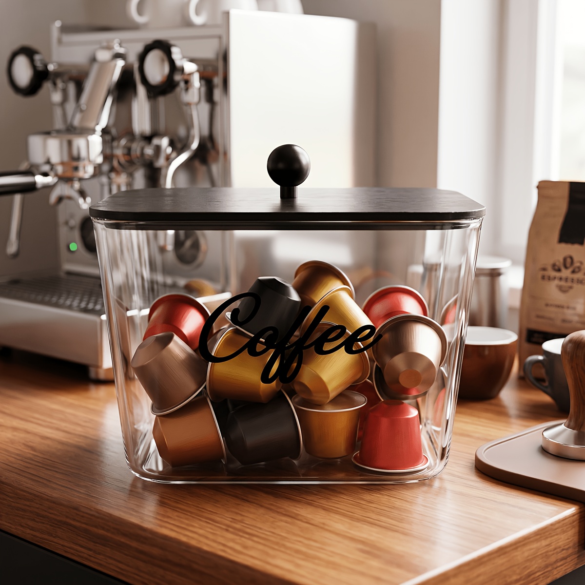 Coffee Pod Holder with Lids Pl - огляд і ціна Food Storage Cabinet For Kitchen