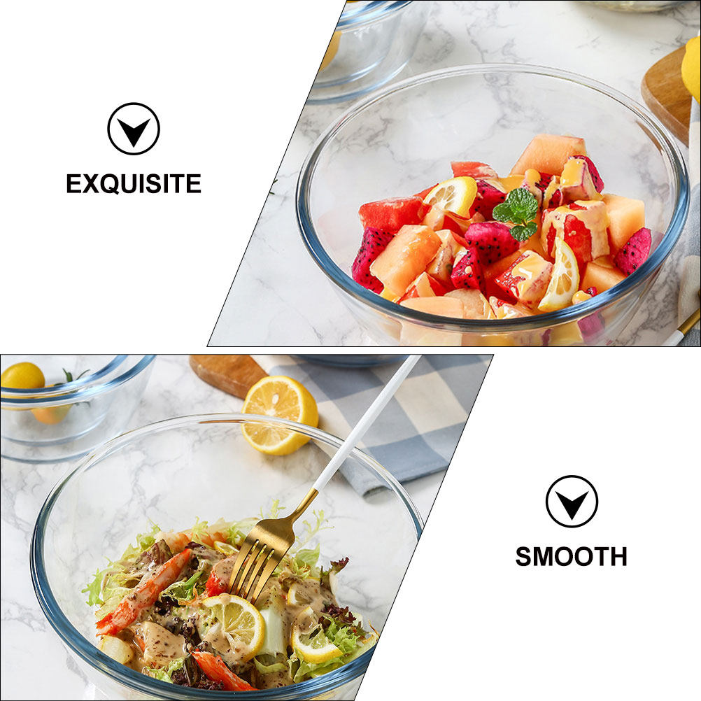 1Pcs Premium Clear Glass Salad - огляд і ціна Food Storage Home