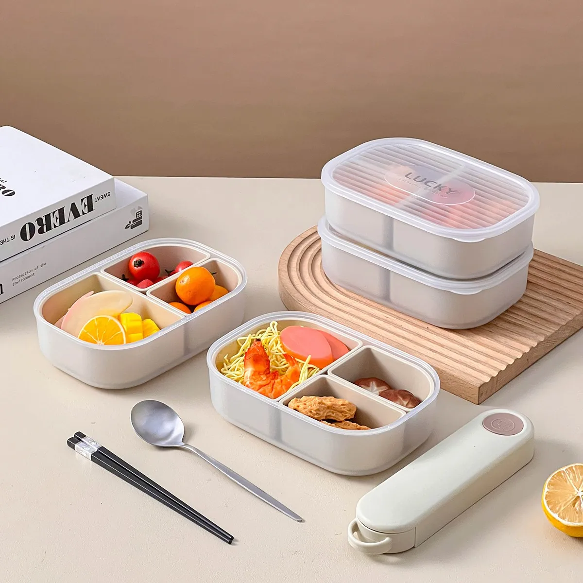 Portable Divided Plastic Lunch - огляд і ціна Food Storage Safety
