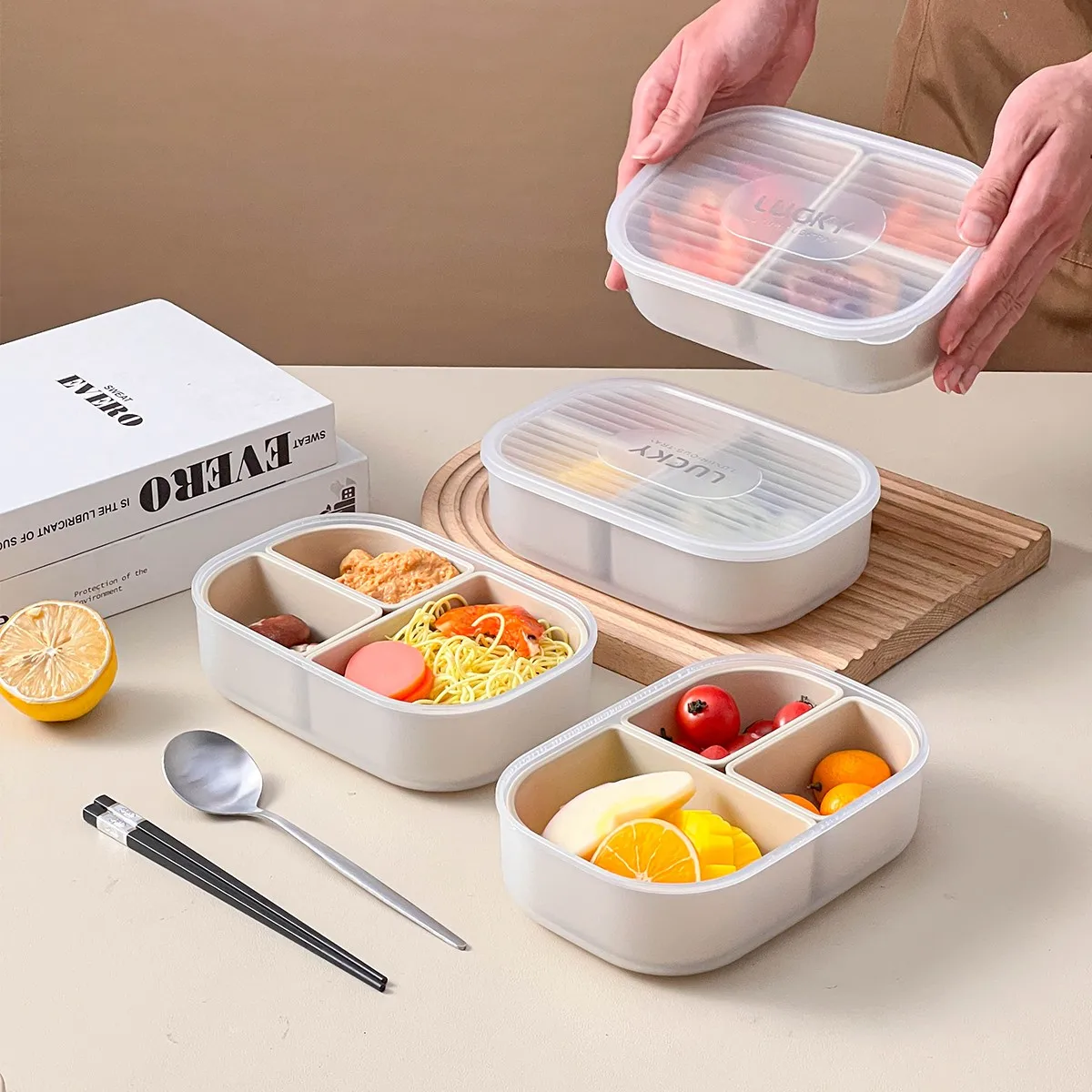Portable Divided Plastic Lunch - огляд і ціна Food Storage Safety