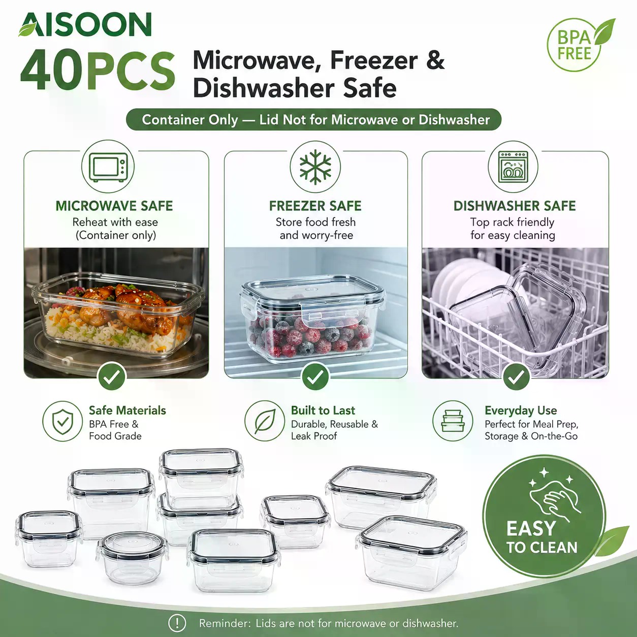 40 PCS Extra Large 85oz Silico - огляд і ціна Food Storage Home