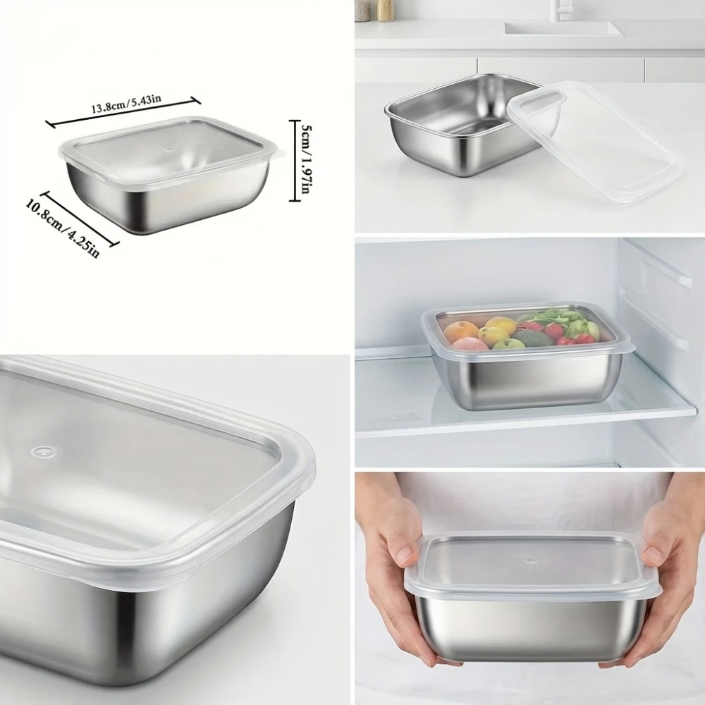 6PCS Stainless Steel Food Stor - огляд і ціна Food Storage System