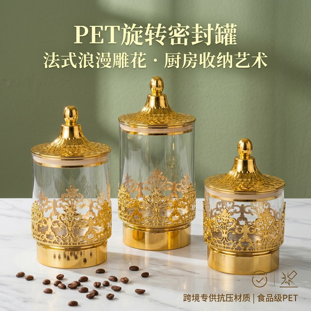 European Transparent Gold-plat - огляд і ціна Food Storage For Room