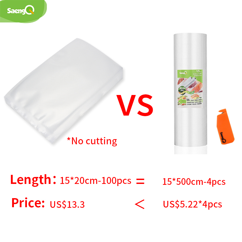 saengQ Kitchen Vacuum Bags for - огляд і ціна Food Storage Roll Bags