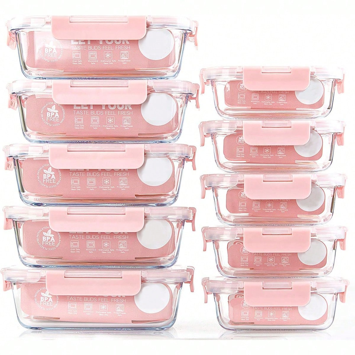 10 Pack Glass Meal Prep Contai - огляд і ціна Food Storage System