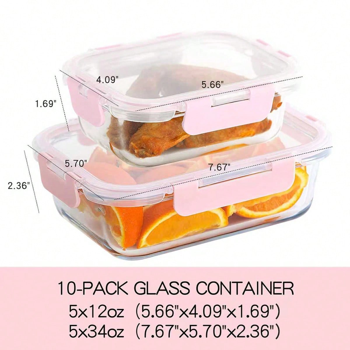 10 Pack Glass Meal Prep Contai - огляд і ціна Food Storage System