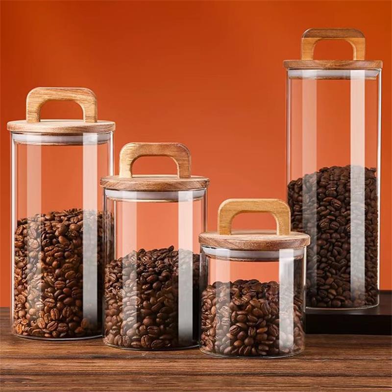 Clear Glass Jar with Bamboo Li - огляд і ціна Food Storage Jar Glass