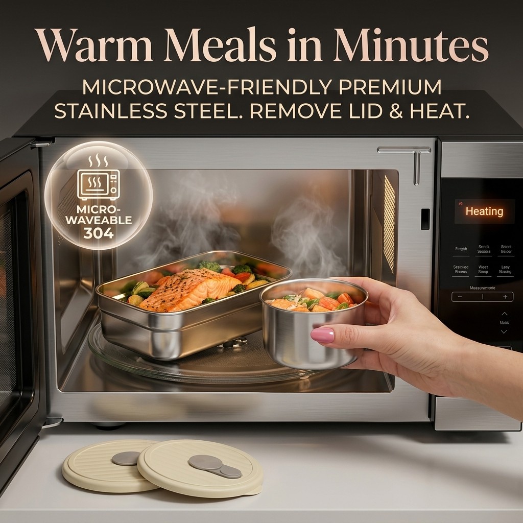 Microwave Safe 304 Stainless S - огляд і ціна Food Storage Safety